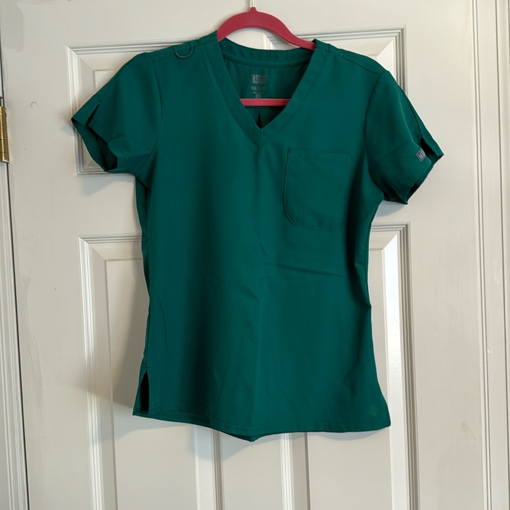 Med Couture Hunter green scrub top